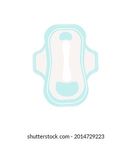 toallas sanitarias. imagen aislada de dispositivo protector durante el ciclo menstrual de la mujer. Incontinencia urinaria. Diseño universal. Ilustración del vector, plano