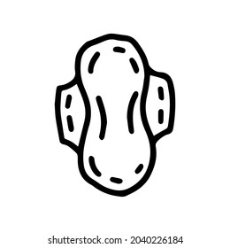 sanitary pad line vector doodle simple icon