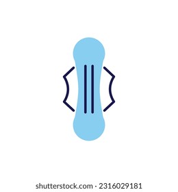 Sanitary Pad related vector line icon. Isolated on white background. Vector illustration. Editable stroke