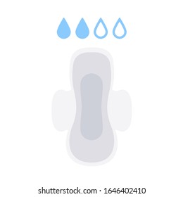 Sanitary pad and tampon linear  on white background. Vector illustration in trendy flat style. EPS 10.