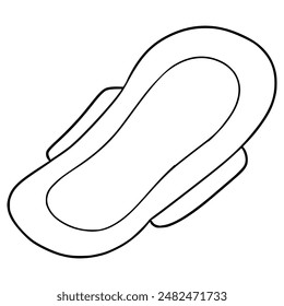 sanitary pads illustration hand drawn outline vector