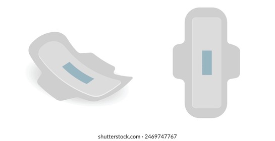 Sanitary Pads vector illustration on white isolated