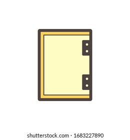 Sanitary Partition Vector Icon. Also Called Sanitary Cubicle, Partition Wall, Wall Panel Or Stall. That Wood Is Divider For Separate Or Divide Interior Space In Toilet, Washroom, Restroom, Bathroom.