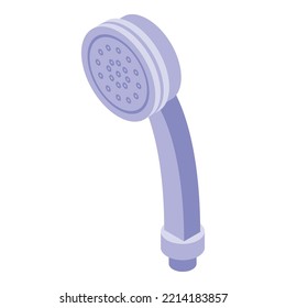 Sanitary shower head icon isometric vector. Water bathroom. Rain metal