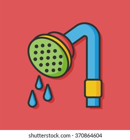 sanitary Showerheads showering vector icon
