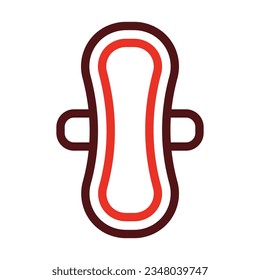 Sanitary Towel Glyph Two Color Icon For Personal And Commercial Use.
