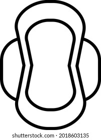 Sanitary Towel Vector Line Icon Design
