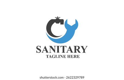 Sanitary ware logo design icon vector image