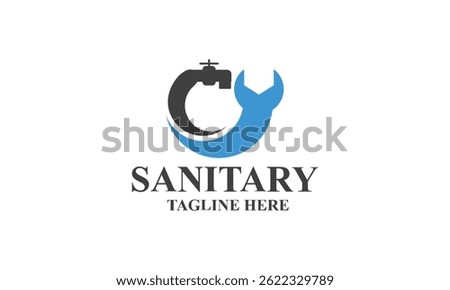 Sanitary ware logo design icon vector image