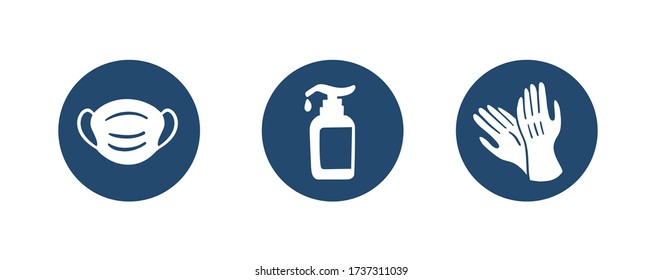 Sanitation accessories Icon to help during Coronavirus or COVID19