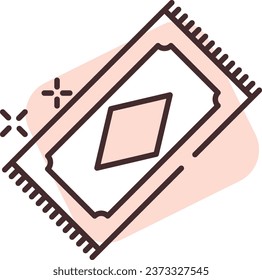 Alfombra de saneamiento, ilustración o icono, vector sobre fondo blanco.