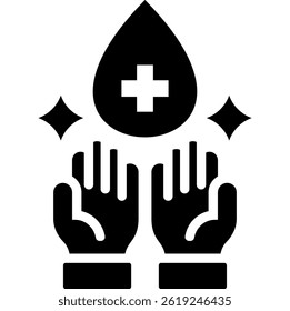 Sanitation Icon Glyph Vector Illustration