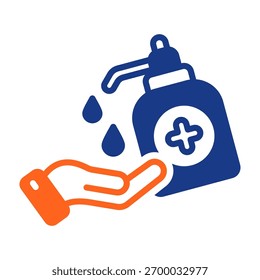 Sanitation Icon Mixed Color Vector Illustration