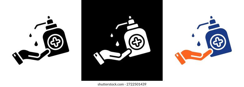 Sanitation Symbol Set Glyphe Vektorgrafik