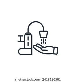 sanitation icon. vector.Editable stroke.linear style sign for use web design,logo.Symbol illustration.