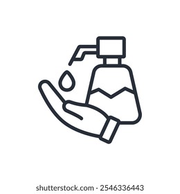 sanitation icon. vector.Editable stroke.linear style sign for use web design,logo.Symbol illustration.