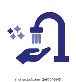 Iconos del saneamiento. Vector coloreado simple