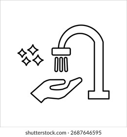 Iconos de saneamiento. Vector de línea simple