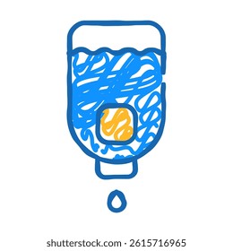 sanitation liquid soap bottle doodle icon sketch vector. sanitation liquid soap bottle sign. isolated symbol illustration