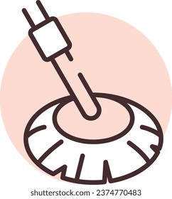 Sanitation mop, illustration or icon, vector on white background.