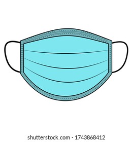 Sanitation and protection face mask  icon . 
Doctor mask .   to cover the mouth and nose. Procedure mask from bacteria. Protection concept. 