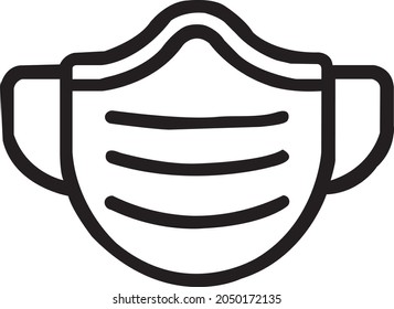 Sanitation and protection facemask  icon  with respiratory face masks