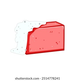 sanitation soap antibacterial cartoon. protection bacteria, virus clean, wash lather sanitation soap antibacterial sign. isolated symbol vector illustration