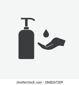 Sanitiser-Gel-Flachbild-Vektorsymbol