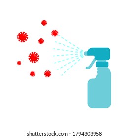 sanitize Antiseptic spray Disinfection coronavirus. Cleaning and Disinfect Virus, Covid-19
