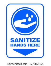 sanitize hand icon on white background