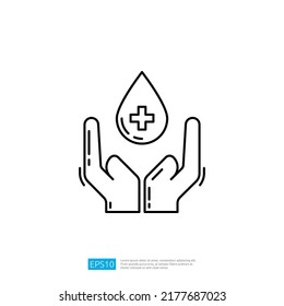 sanitize hands. Clean and Disinfect icon