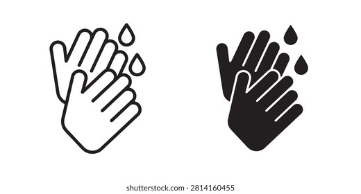 Sanitize hands icon flat pictogram series..