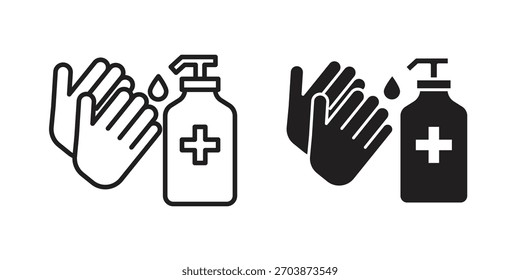 Sanitize hands icon for web design, mobile apps