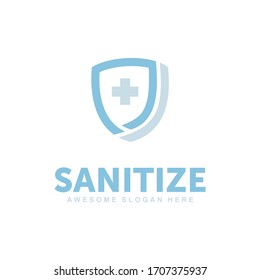 Sanitize Logo, Sanitize Logo Vector, Antiseptic Logo, Anti Bacteria Logo Vector