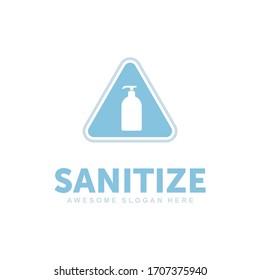 Sanitize Logo, Sanitize Logo Vector, Antiseptic Logo, Anti Bacteria Logo Vector