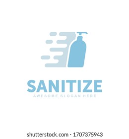 Sanitize Logo, Sanitize Logo Vector, Antiseptic Logo, Anti Bacteria Logo Vector