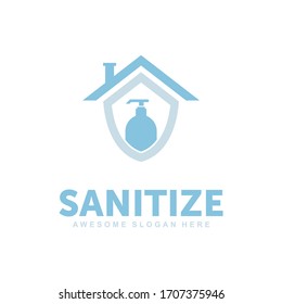 Sanitize Logo, Sanitize Logo Vector, Antiseptic Logo, Anti Bacteria Logo Vector