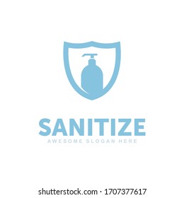 Sanitize Logo, Sanitize Logo Vector, Antiseptic Logo, Anti Bacteria Logo