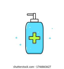 Sanitize vector illustration isolated on white background
