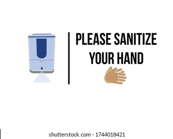 Sanitize your hand Vector Illustration.