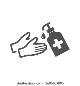 Sintetizar el icono de las manos en estilo plano.Ilustración vectorial.	