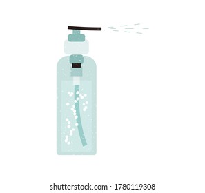 ilustración vectorial de la botella de saneamiento