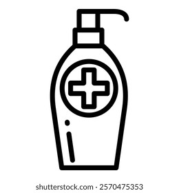 Sanitizer Bottle Icon Element For Design