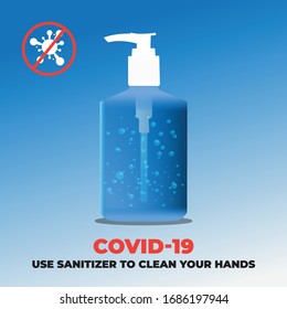 Sanitizer Flasche Premium Vektorillustration, Handwaschflasche Vektorillustration, Covid-19, CoronaVirus