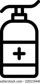 sanitizer bottle Vector illustration on a transparent background.Premium quality symbols.Thin line vector icon for concept and graphic design.