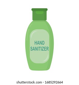 Sanitizer. Coronavirus protection. Prevention COVID-19. Hygiene, disinfectant. Vector illustration in a flat style isolated on white background.