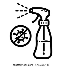 Sanitizer Flat Icon Isolated On White Background