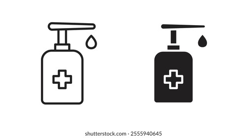 Sanitizer flat simple vector symbols illustration.