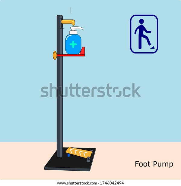Sanitizer foot pump or Hands Free Sanitizer\
Stand. New normal.