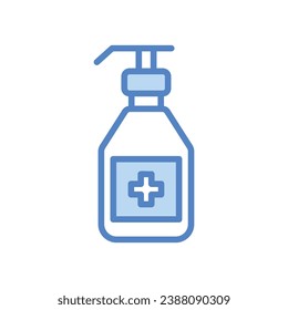 Sanitizer icon isolate white background vector stock illustration.
